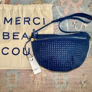 CLARE V Grande Fanny COBALT NWT